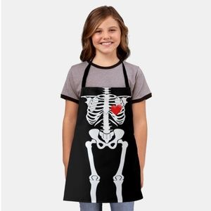 Old Navy Halloween Skeleton Heart For Kids All-Over Print Apron